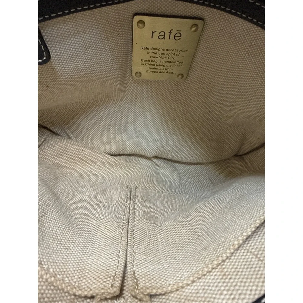 Rafe Large Beaded‎ Clutch Handbag Leather Stones 12x9 Chain Strap